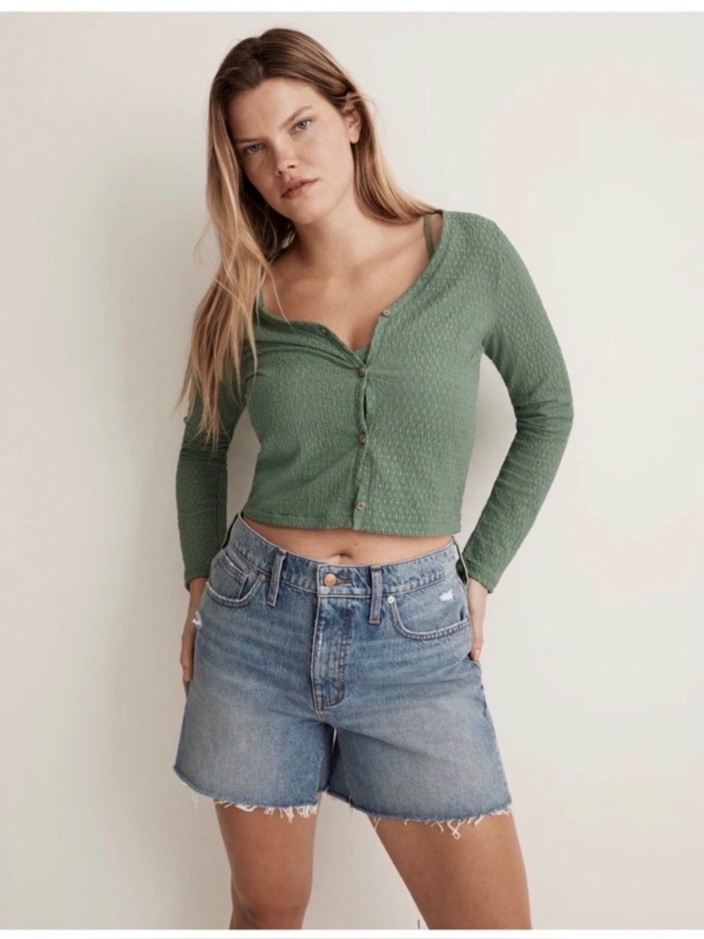 MADEWELL Crinkled Cardigan Size L
